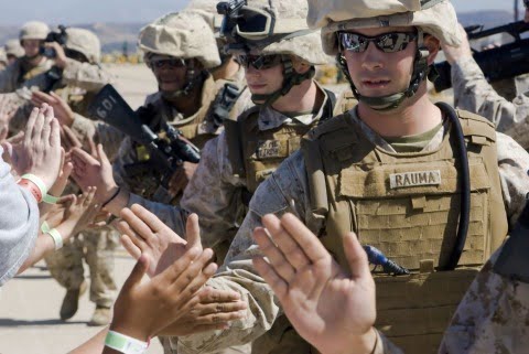 Combat infantry soldier fighting