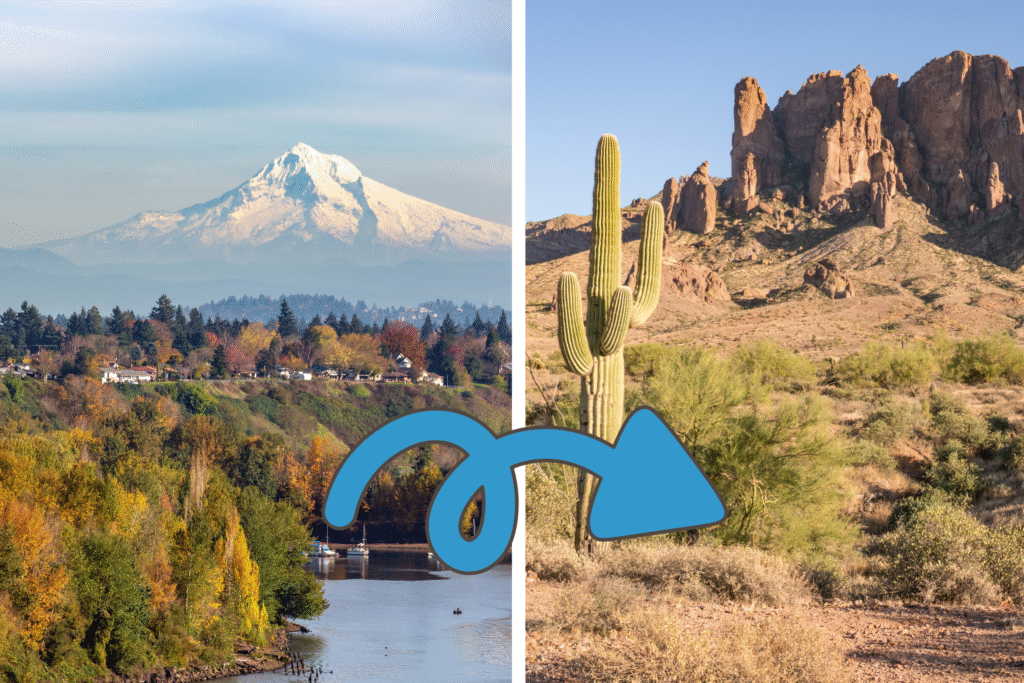 From Bend, Oregon, to Phoenix, AZ