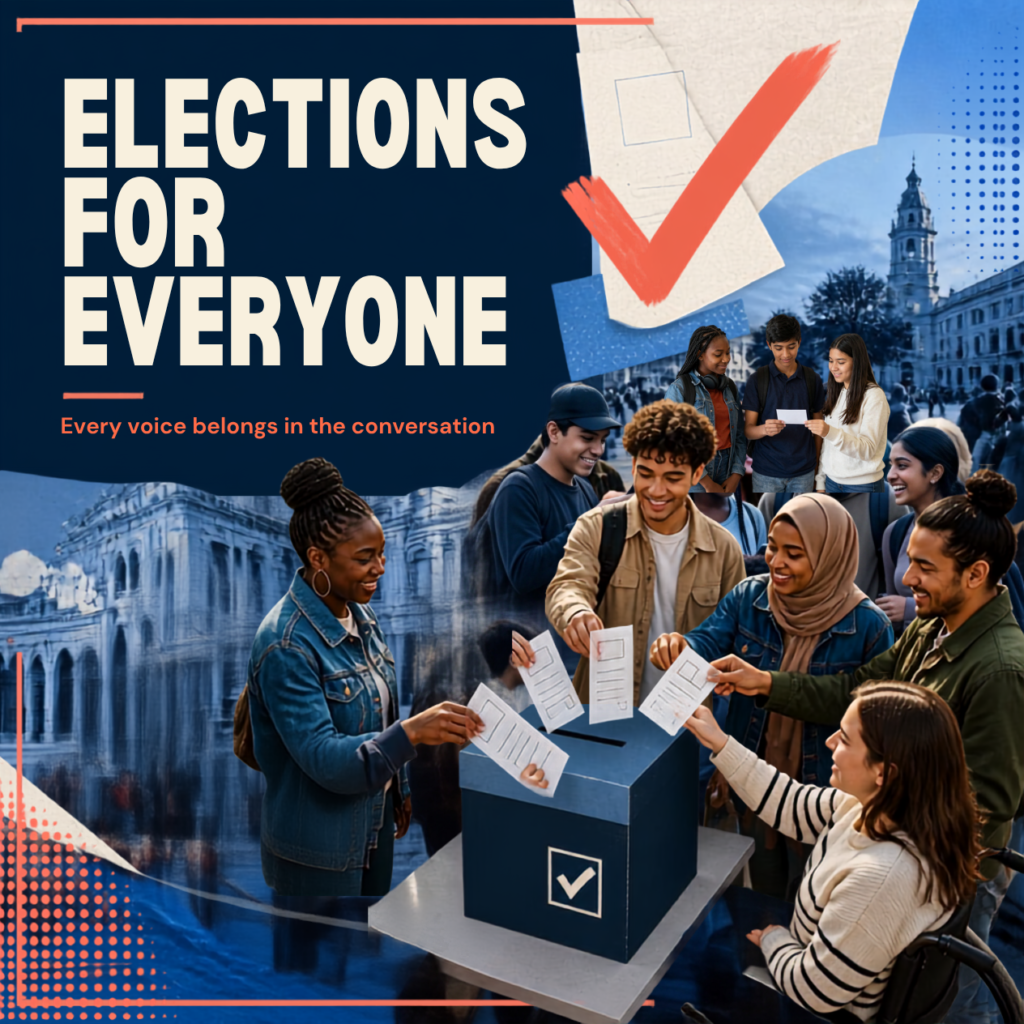 young people voting in an election